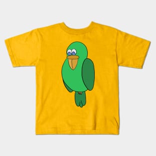 Green parakeet Kids T-Shirt